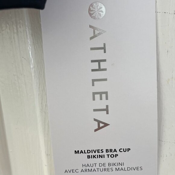 Athleta Woman's Black High-Neck Underwire Bikini Swim Beach Top Sz 34B-C - Picture 5 of 12